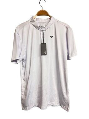 New Mens Avalon Golf Performance Blade White Polo Shirt Small